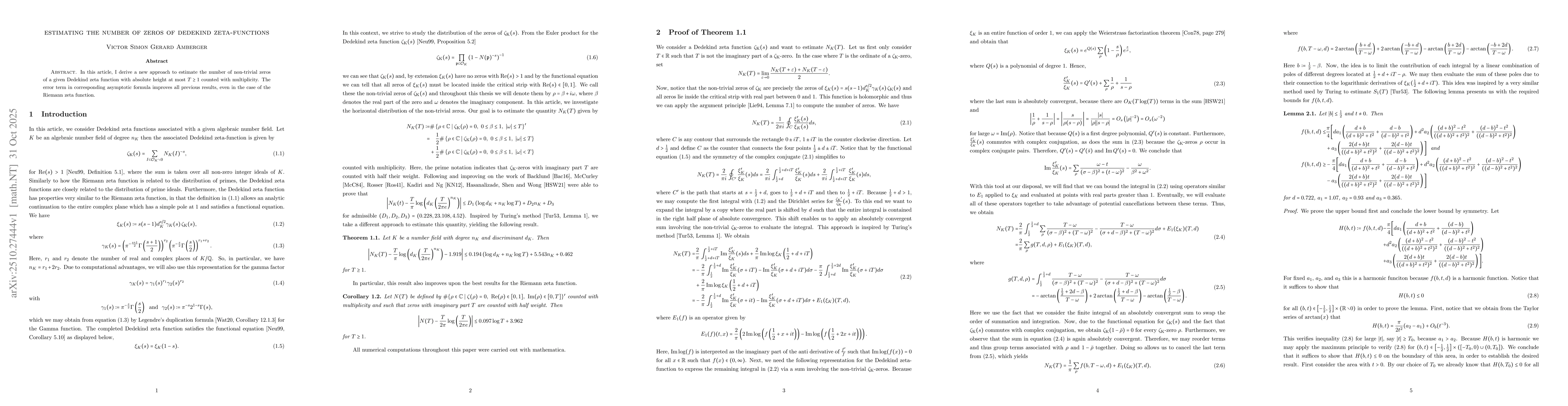 Thumbnail for Estimating the number of zeros of Dedekind zeta-functions