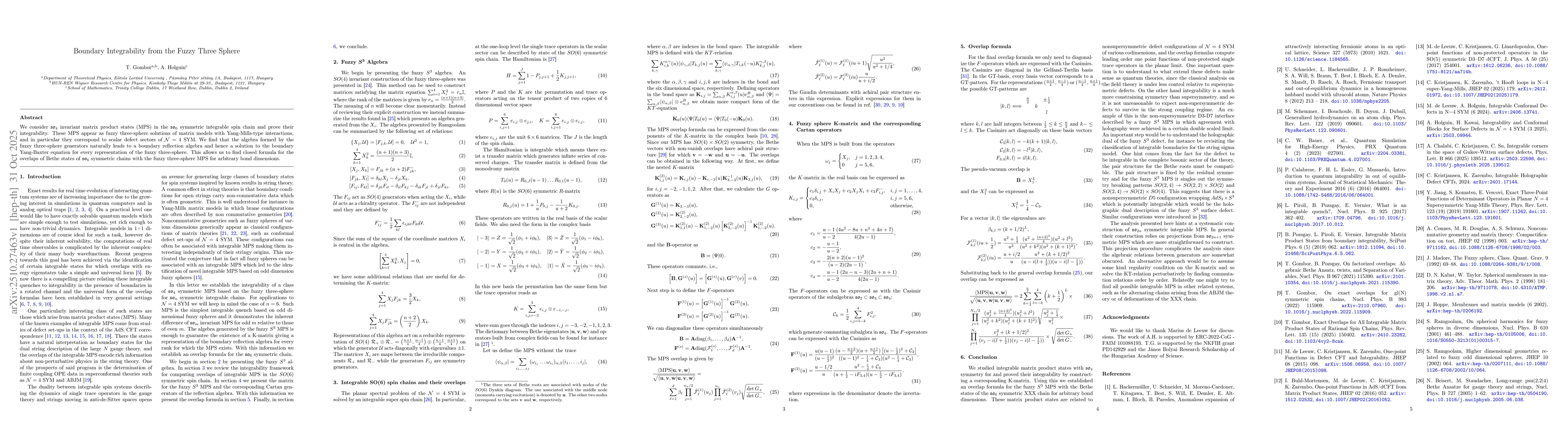 Thumbnail for Boundary Integrability from the Fuzzy Three Sphere
