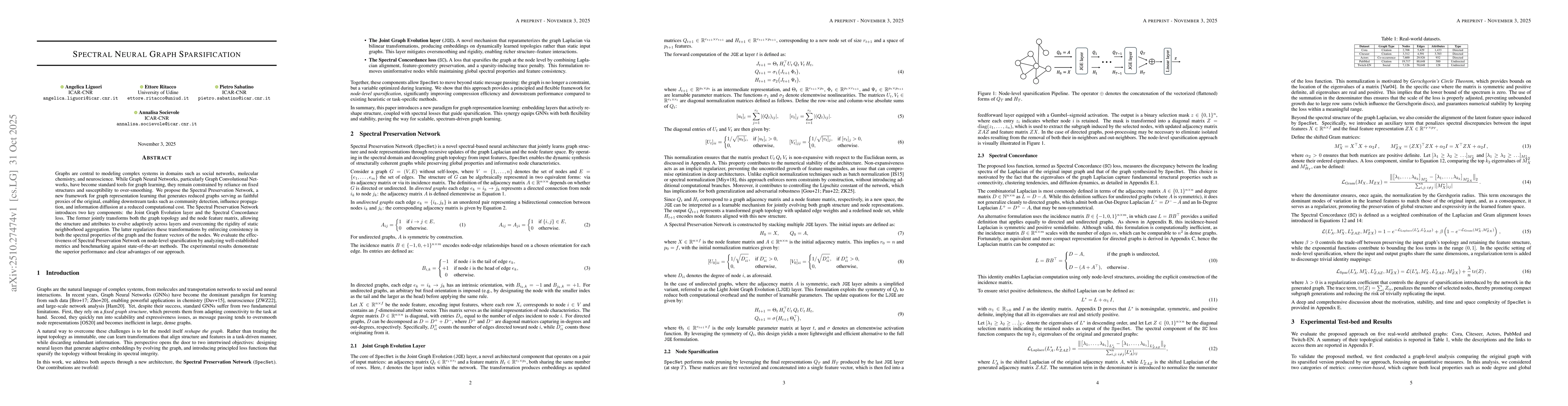 Thumbnail for Spectral Neural Graph Sparsification