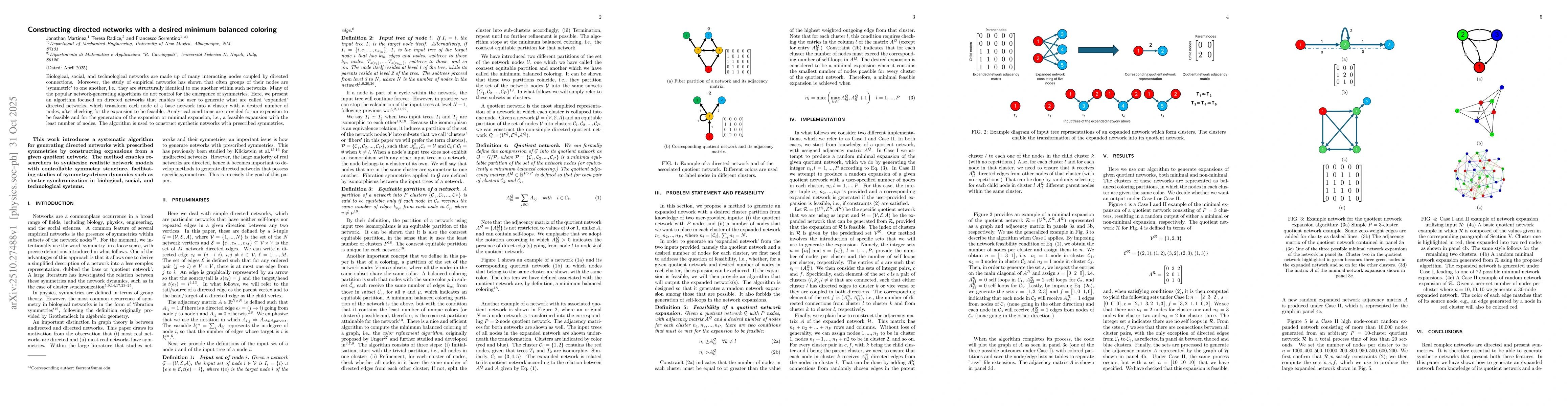 Thumbnail for Constructing directed networks with a desired minimum balanced coloring