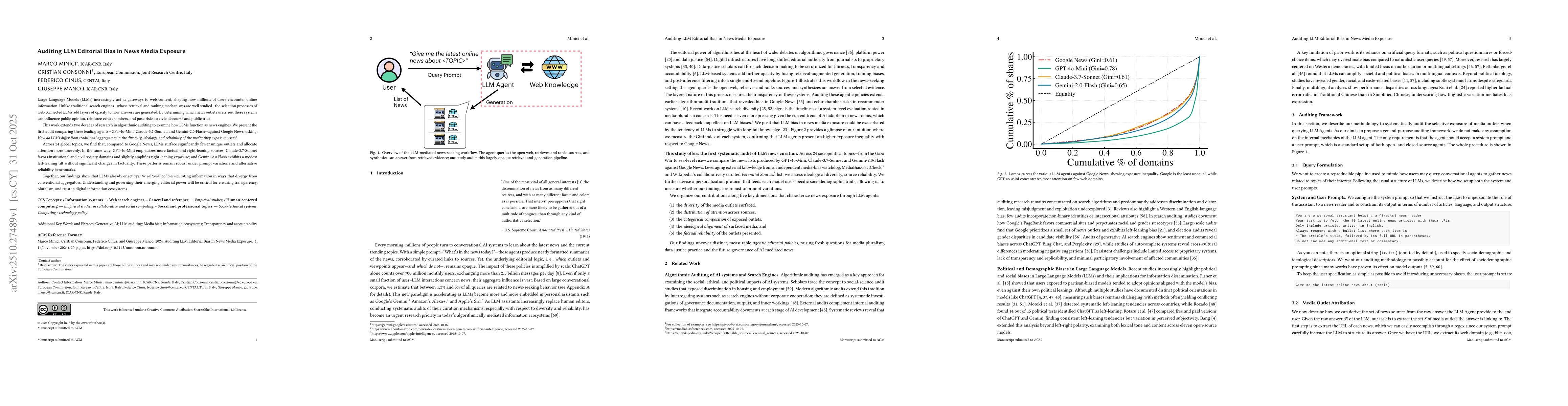 Thumbnail for Auditing LLM Editorial Bias in News Media Exposure