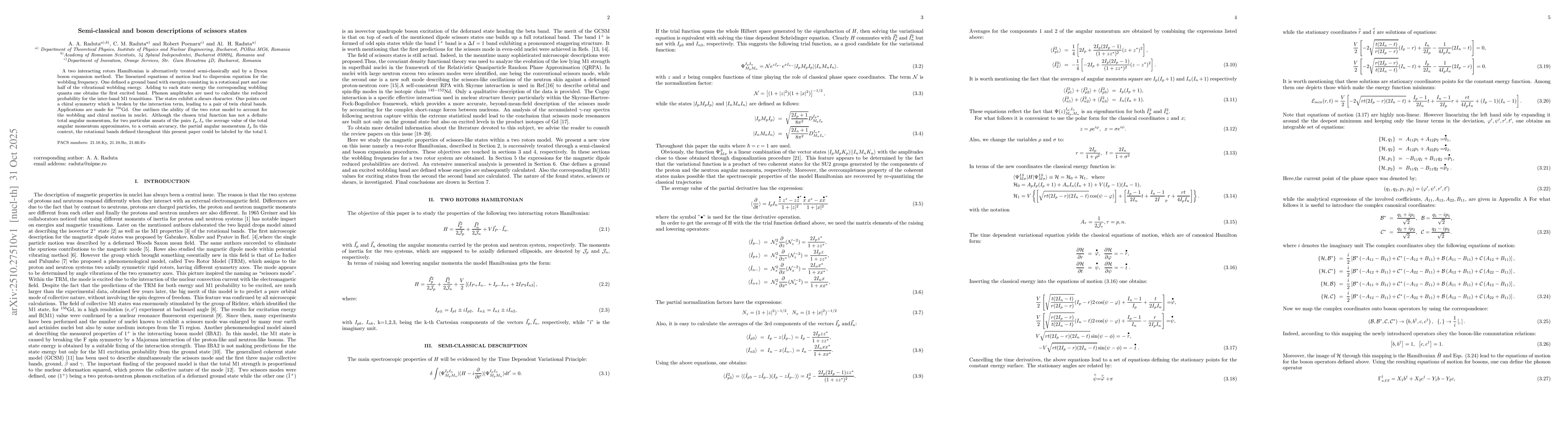 Thumbnail for Semi-classical and boson descriptions of scissors states