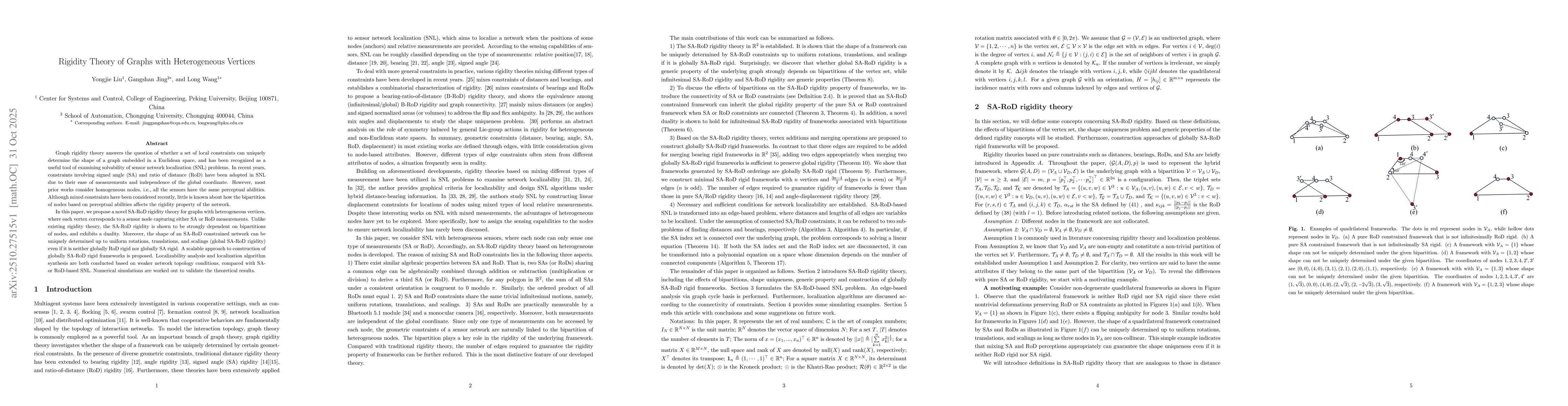 Thumbnail for Rigidity Theory of Graphs with Heterogeneous Vertices