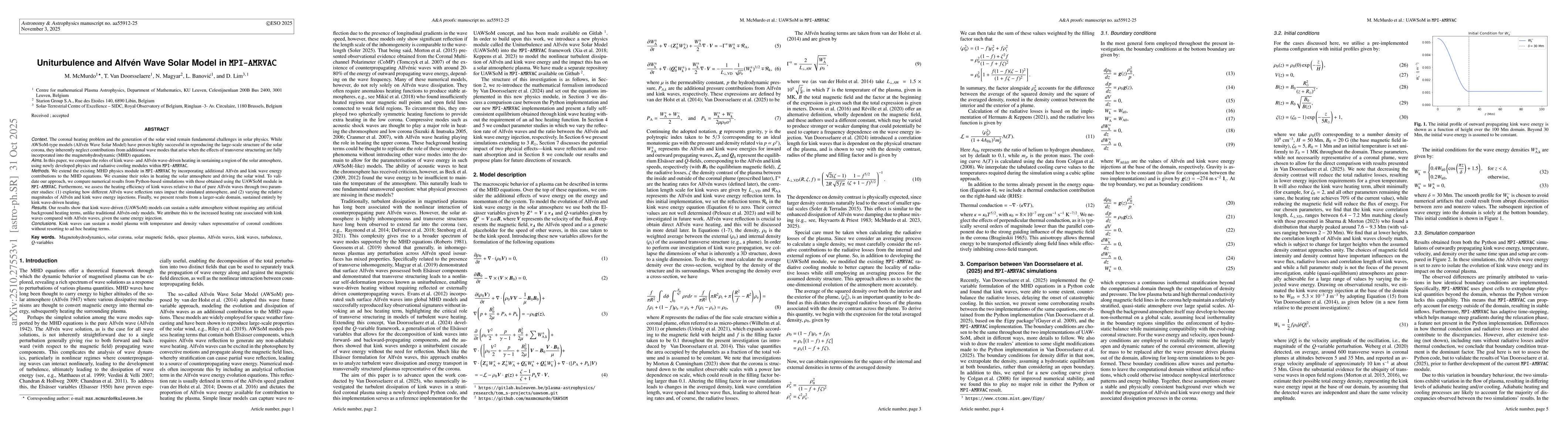 Thumbnail for Uniturbulence and Alfvén Wave Solar Model in MPI-AMRVAC