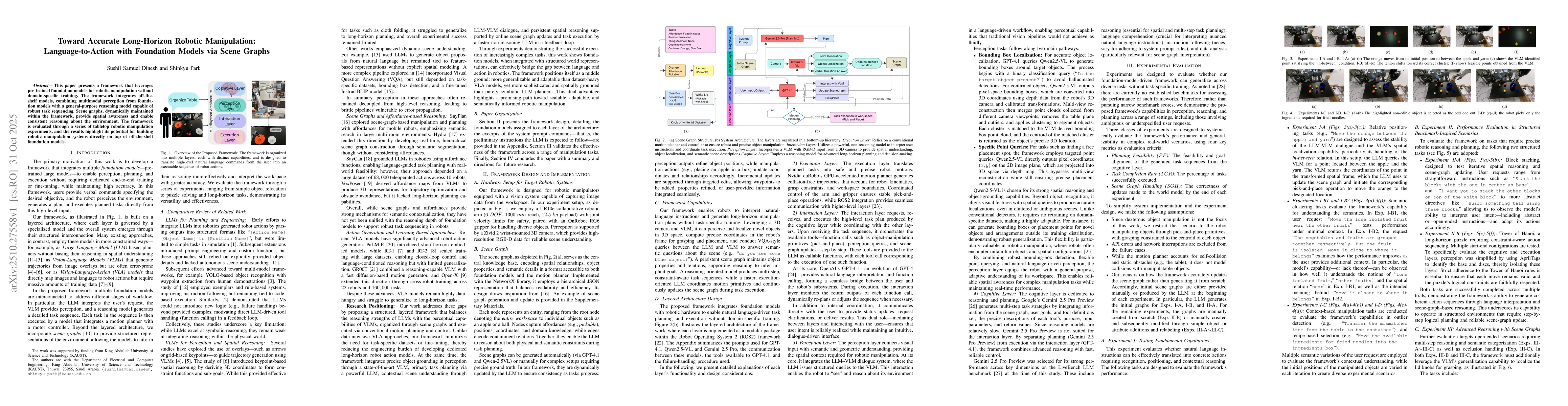 Thumbnail for Toward Accurate Long-Horizon Robotic Manipulation: Language-to-Action
  with Foundation Models via Scene Graphs