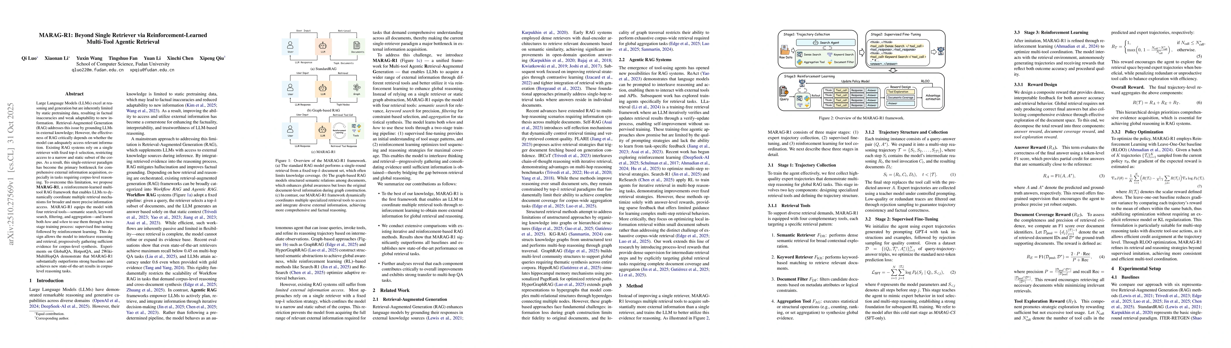 Thumbnail for MARAG-R1: Beyond Single Retriever via Reinforcement-Learned Multi-Tool
  Agentic Retrieval
