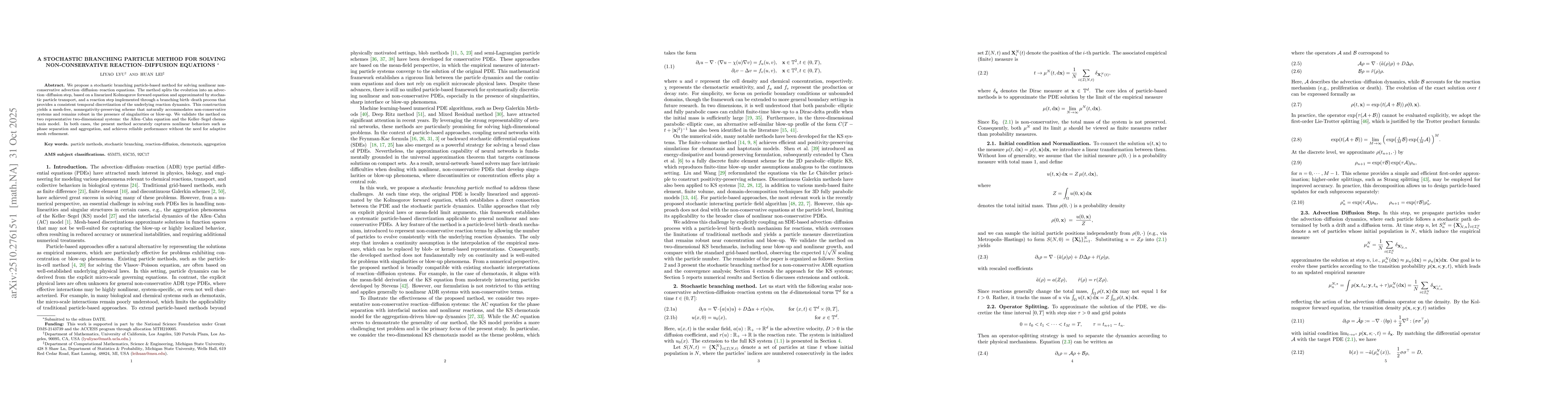 Thumbnail for A stochastic branching particle method for solving non-conservative
  reaction-diffusion equations