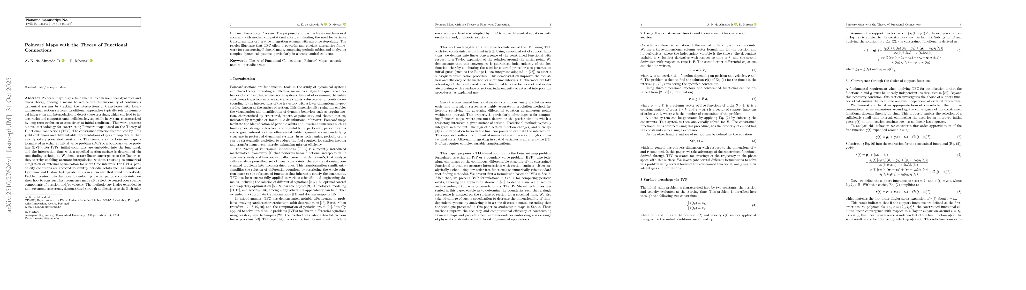 Thumbnail for Poincaré Maps with the Theory of Functional Connections