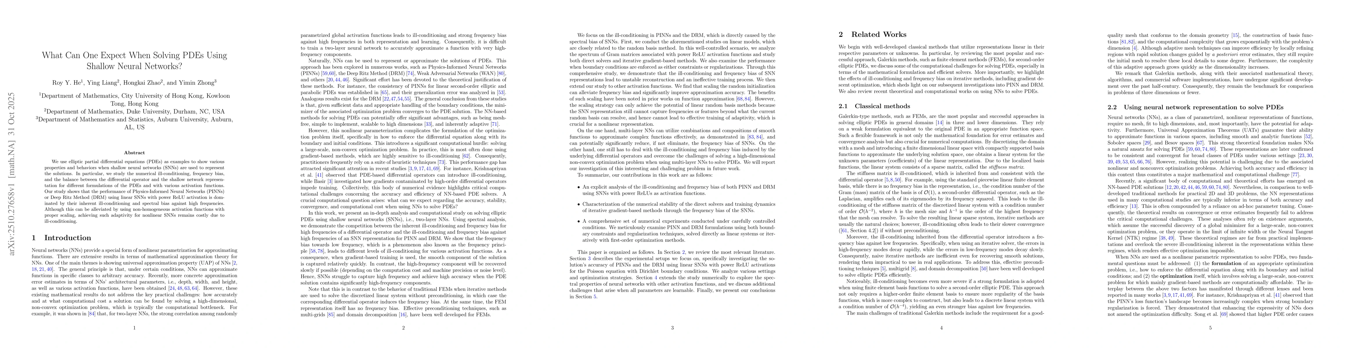 Thumbnail for What Can One Expect When Solving PDEs Using Shallow Neural Networks?