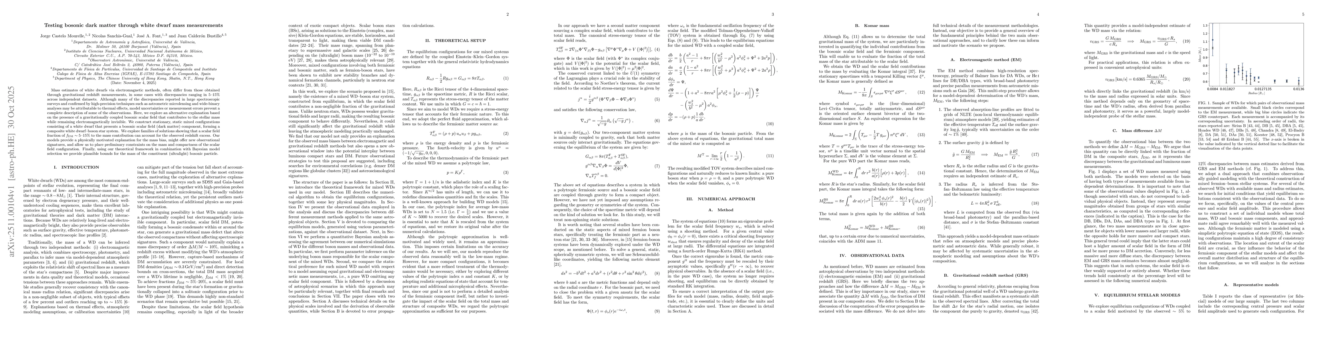 Thumbnail for Testing bosonic dark matter through white dwarf mass measurements