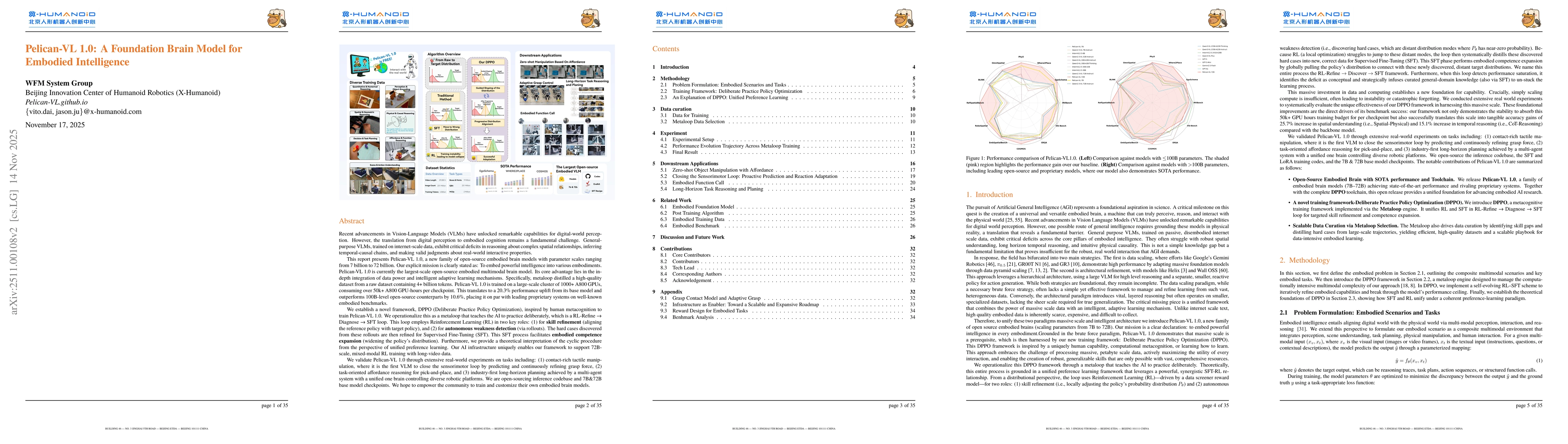 Thumbnail for Pelican-VL 1.0: A Foundation Brain Model for Embodied Intelligence