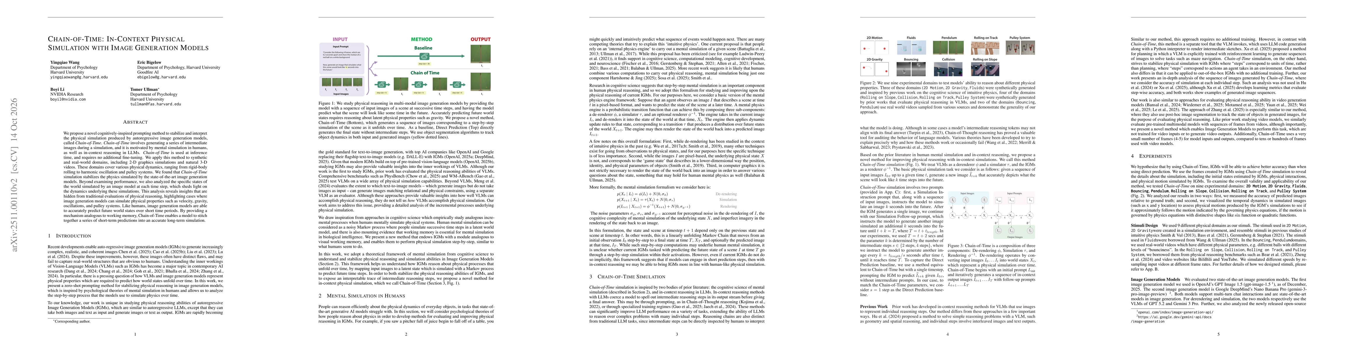 Thumbnail for Chain of Time: In-Context Physical Simulation with Image Generation Models