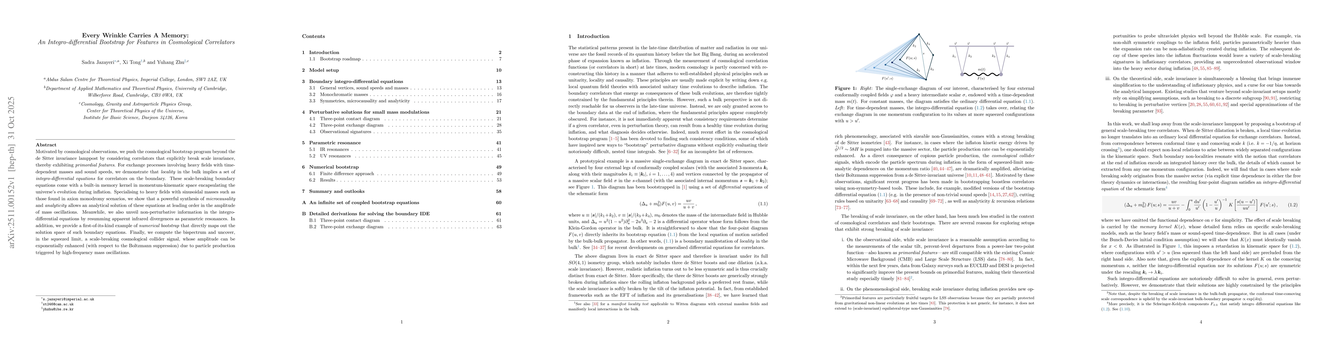 Thumbnail for Every Wrinkle Carries A Memory: An Integro-differential Bootstrap for Features in Cosmological Correlators