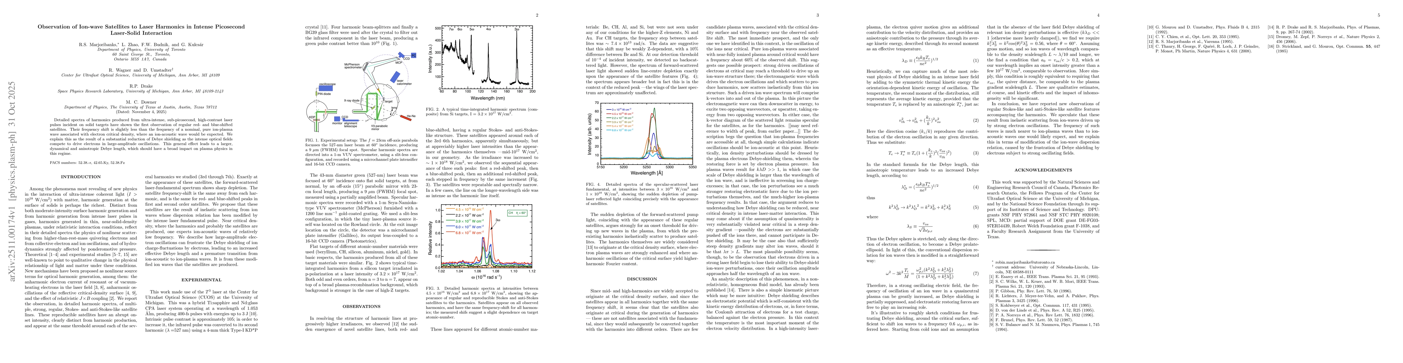 Thumbnail for Observation of Ion-wave Satellites to Laser Harmonics in Intense Picosecond Laser-Solid Interaction