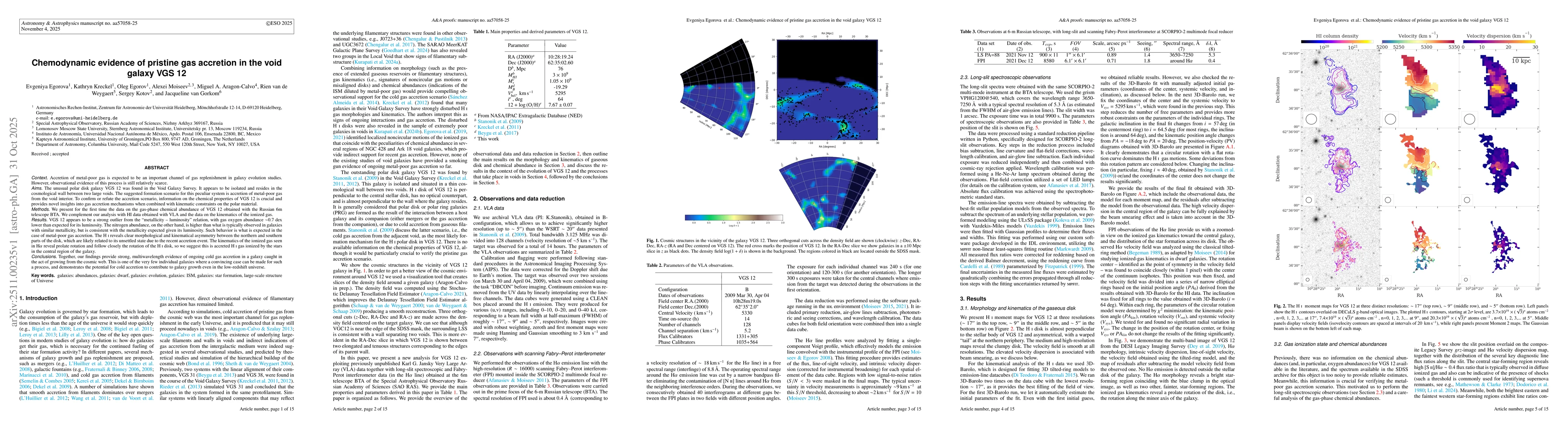 Thumbnail for Chemodynamic evidence of pristine gas accretion in the void galaxy VGS 12