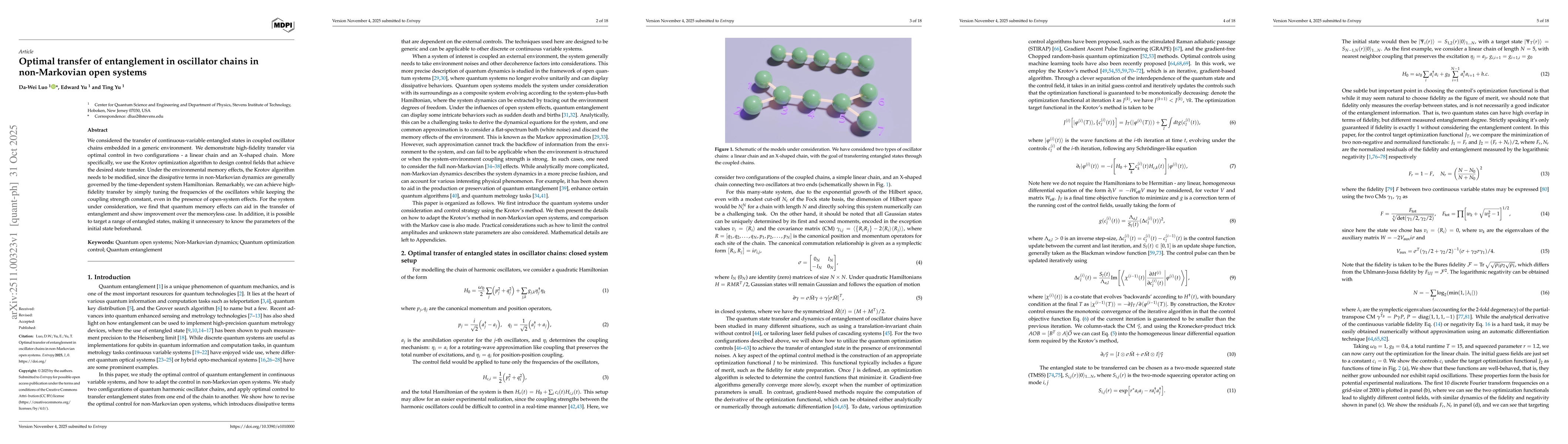 Thumbnail for Optimal transfer of entanglement in oscillator chains in non-Markovian open systems
