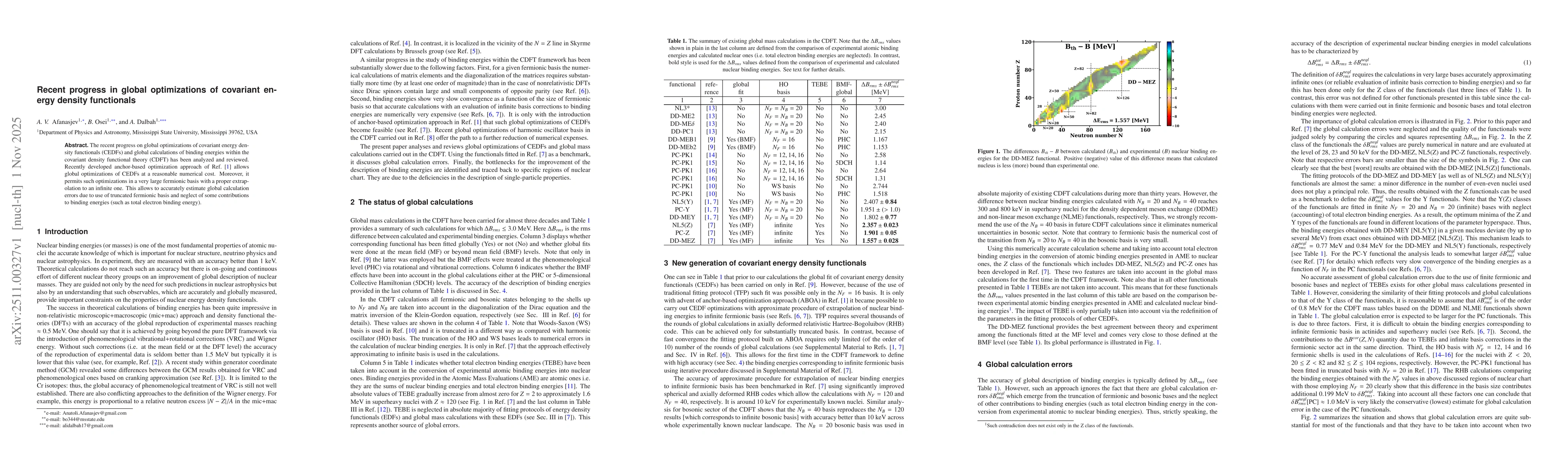 Thumbnail for Recent progress in global optimizations of covariant energy density functionals