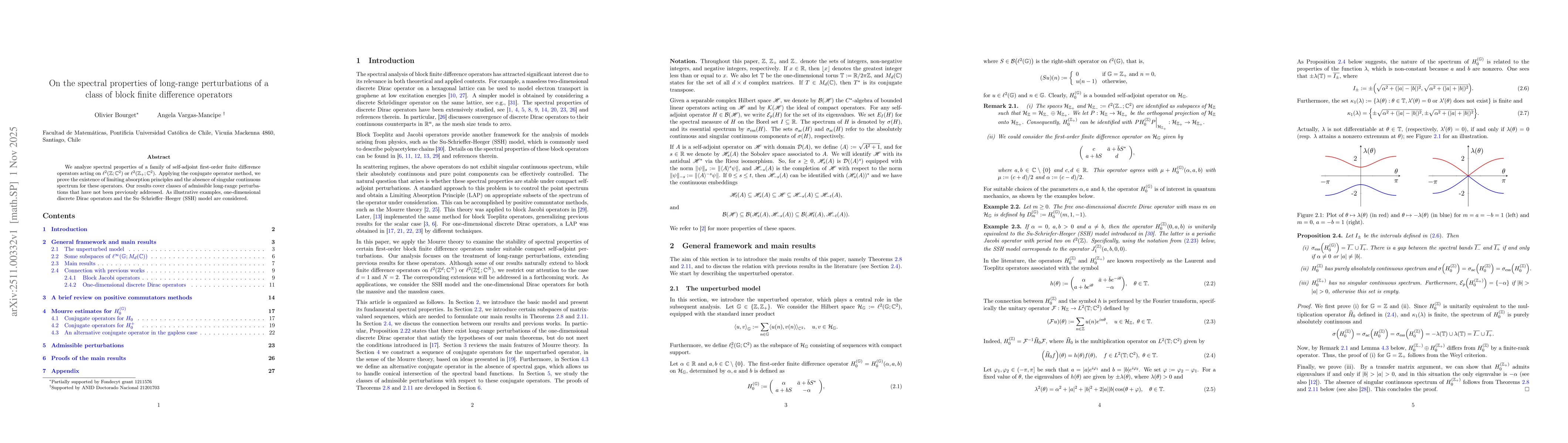 Thumbnail for On the spectral properties of long-range perturbations of a class of block finite difference operators