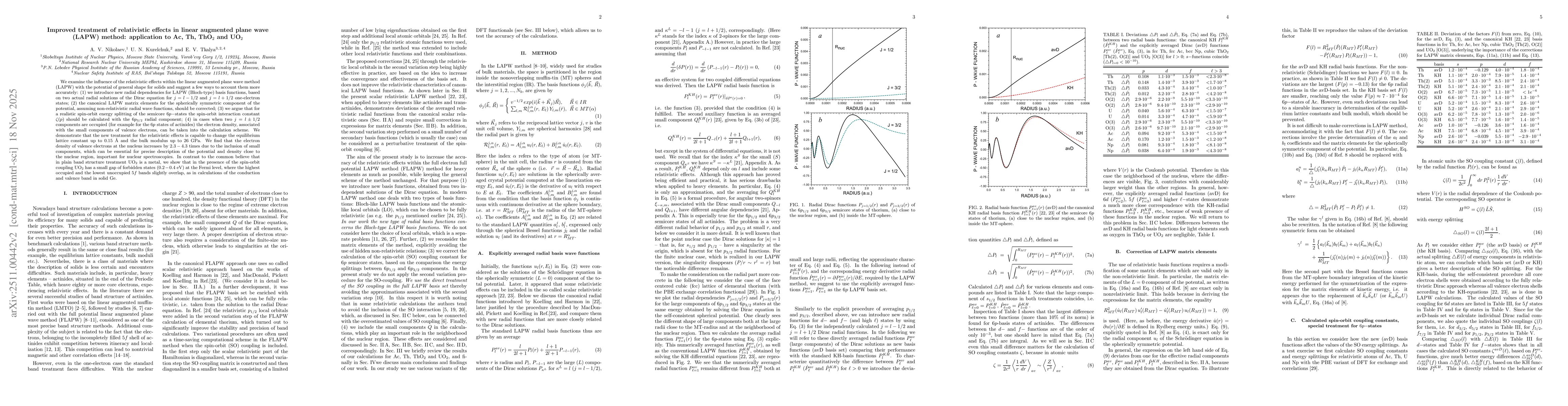 Thumbnail for Improved treatment of relativistic effects in linear augmented plane wave (LAPW) method: application to Ac, Th, ThO2 and UO2