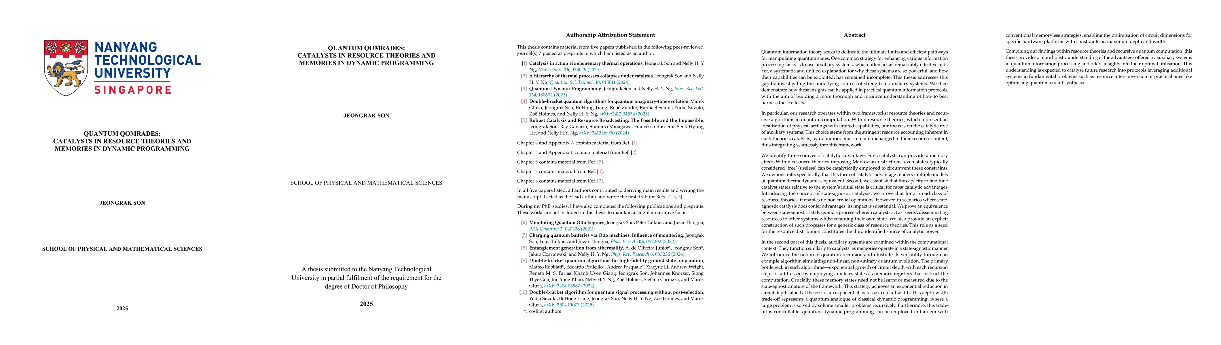 Thumbnail for Quantum Qomrades: Catalysts in Resource Theories and Memories in Dynamic Programming