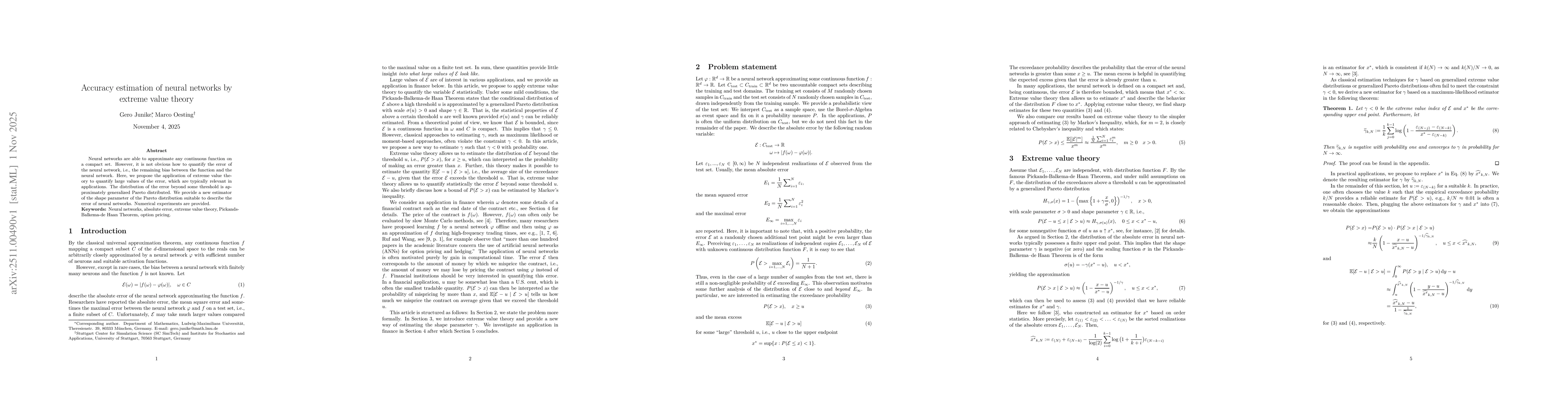 Thumbnail for Accuracy estimation of neural networks by extreme value theory