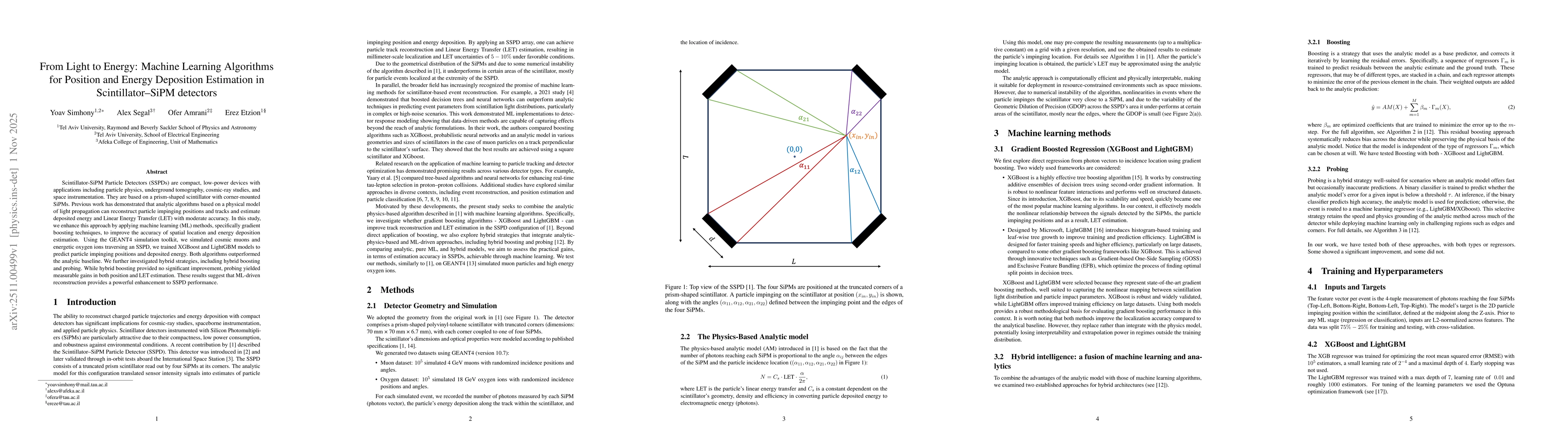 Thumbnail for From Light to Energy: Machine Learning Algorithms for Position and Energy Deposition Estimation in Scintillator-SiPM detectors