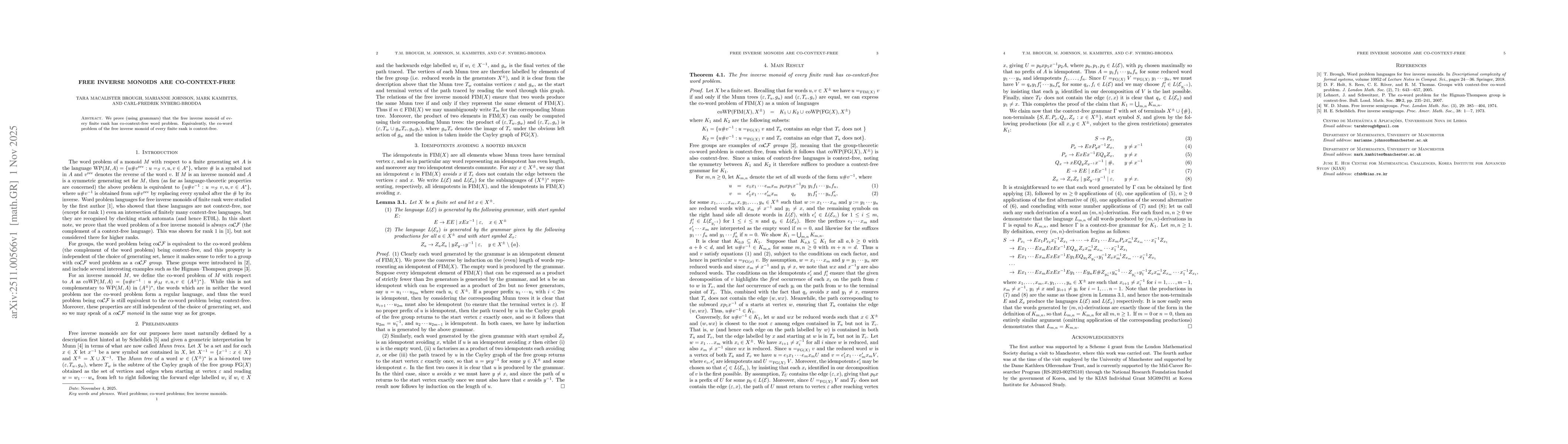 Thumbnail for Free inverse monoids are co-context-free