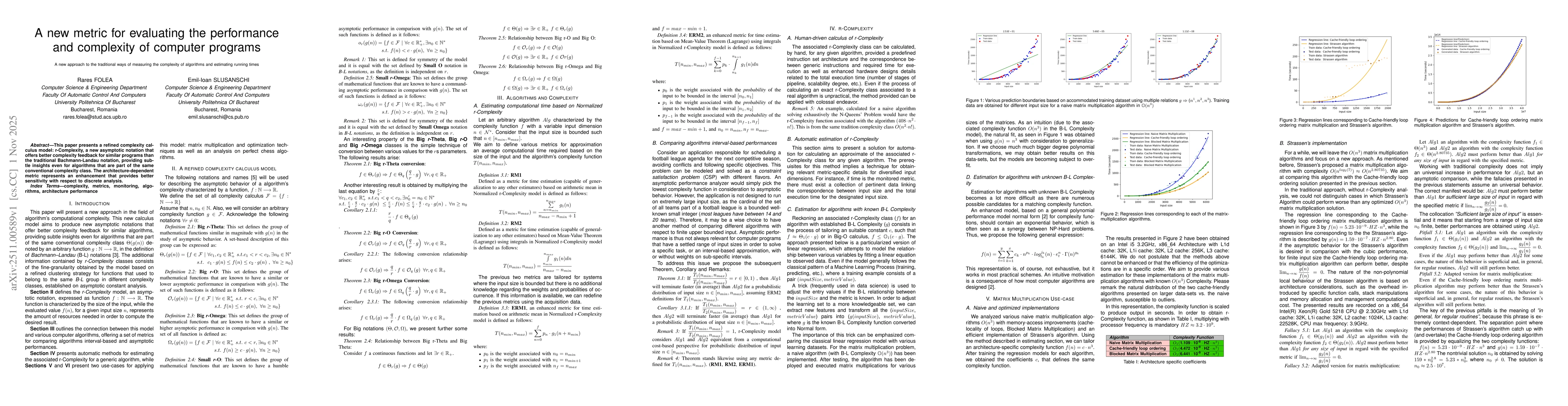 Thumbnail for A new metric for evaluating the performance and complexity of computer programs: A new approach to the traditional ways of measuring the complexity of algorithms and estimating running times