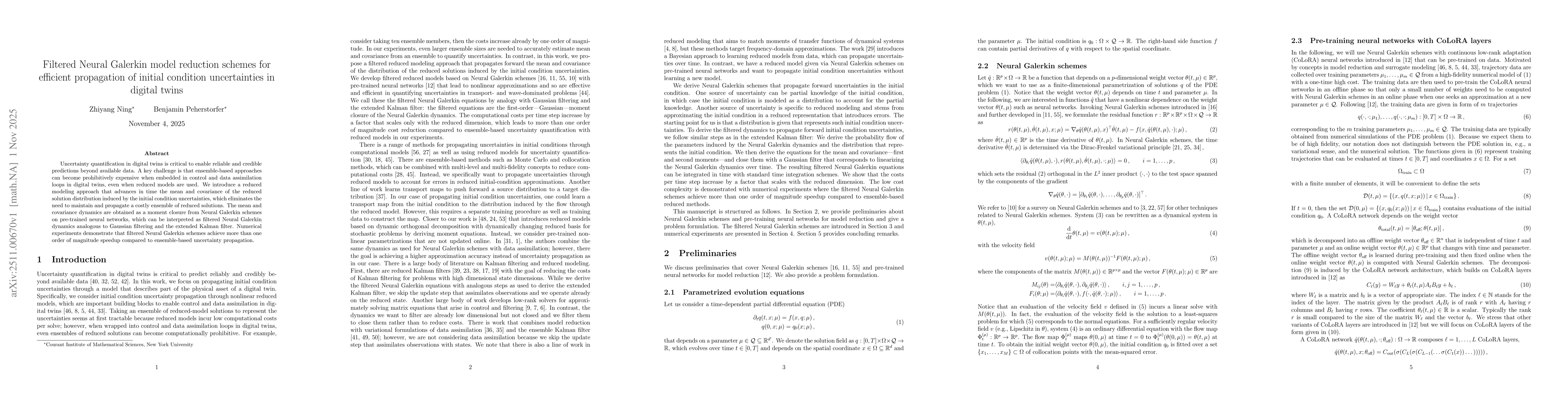 Thumbnail for Filtered Neural Galerkin model reduction schemes for efficient propagation of initial condition uncertainties in digital twins