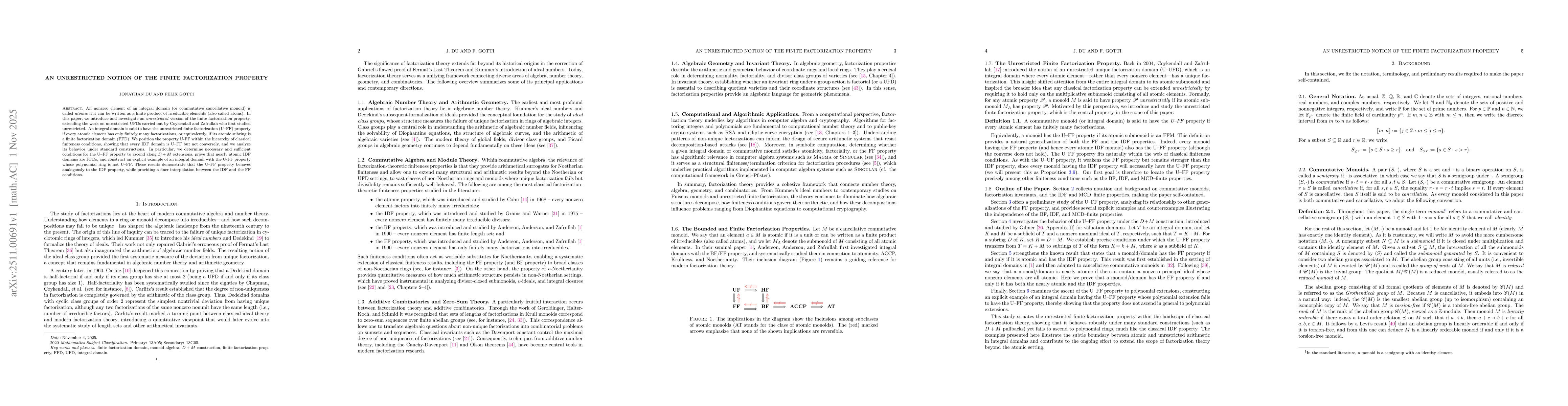 Thumbnail for An unrestricted notion of the finite factorization property