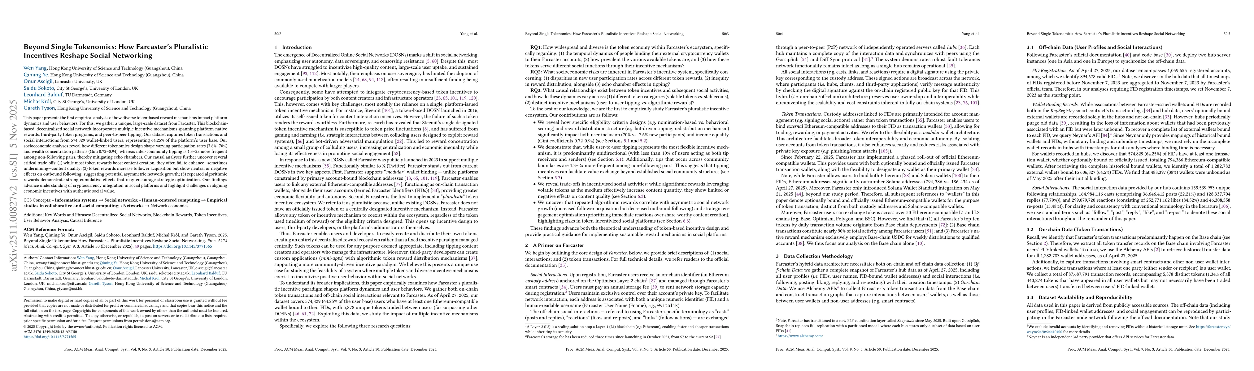 Thumbnail for Beyond Single-Tokenomics: How Farcaster's Pluralistic Incentives Reshape Social Networking