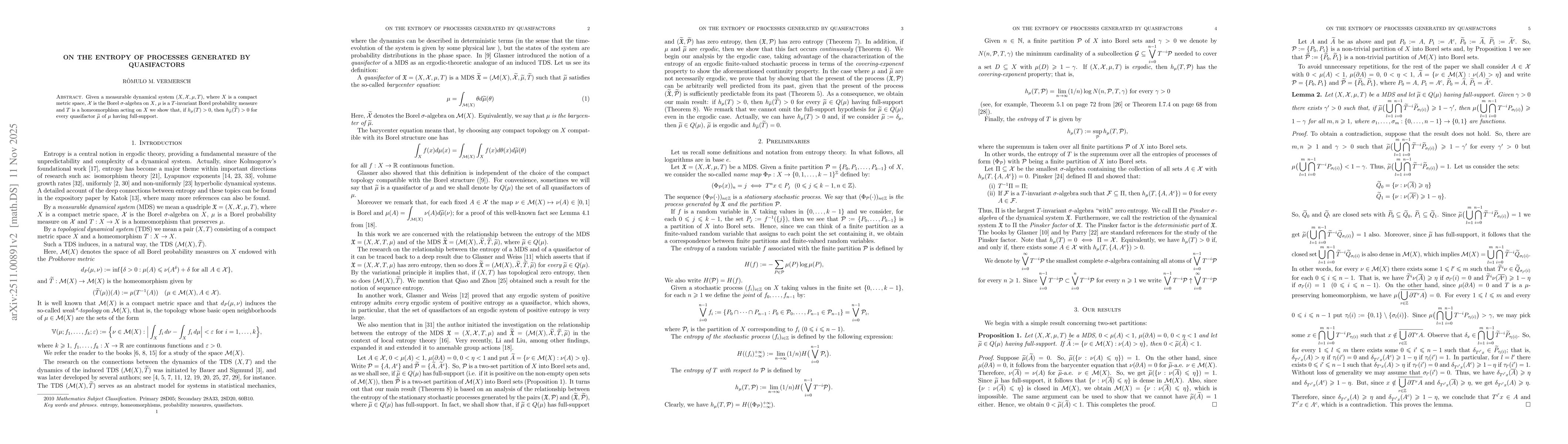Thumbnail for On the entropy of processes generated by quasifactors
