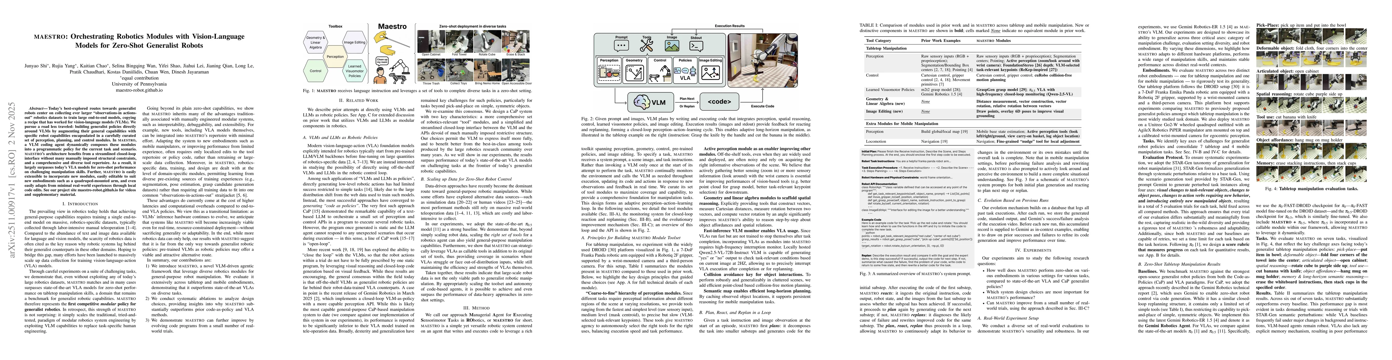 Thumbnail for Maestro: Orchestrating Robotics Modules with Vision-Language Models for Zero-Shot Generalist Robots