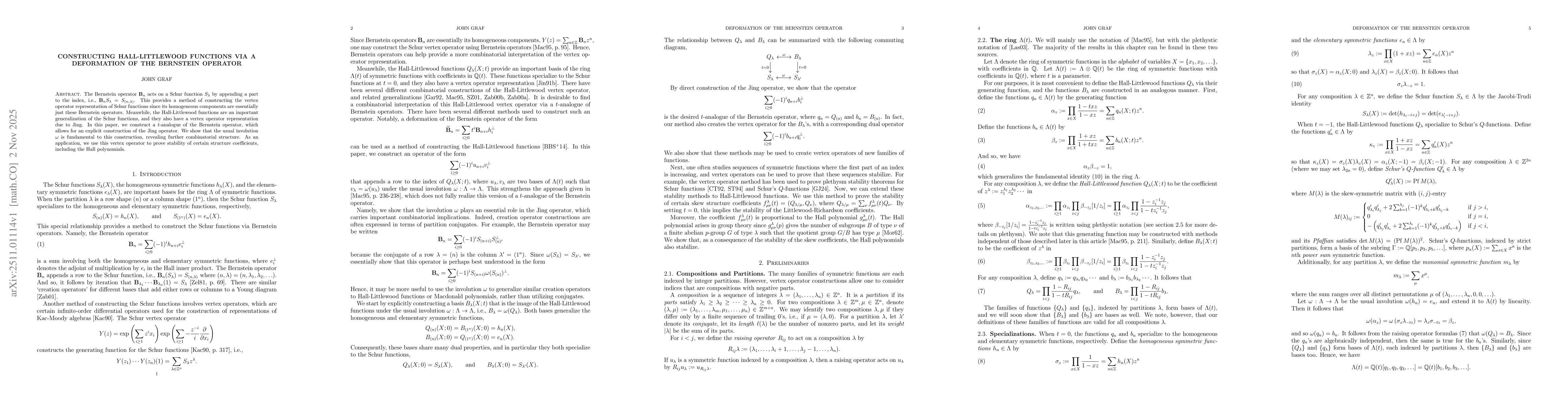 Thumbnail for Constructing Hall-Littlewood Functions via a Deformation of the Bernstein Operator