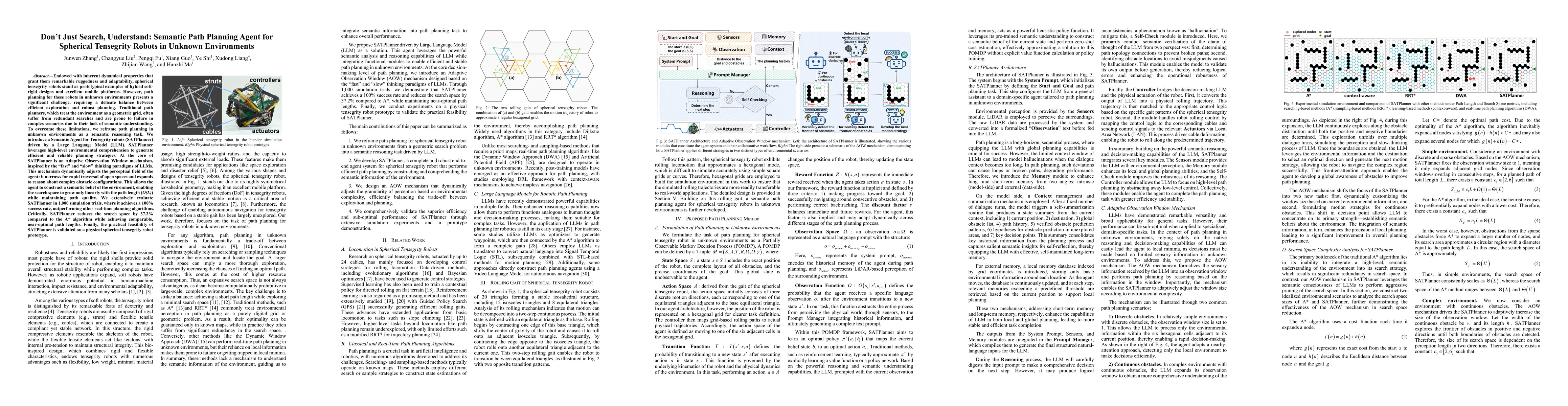 Thumbnail for Don't Just Search, Understand: Semantic Path Planning Agent for Spherical Tensegrity Robots in Unknown Environments