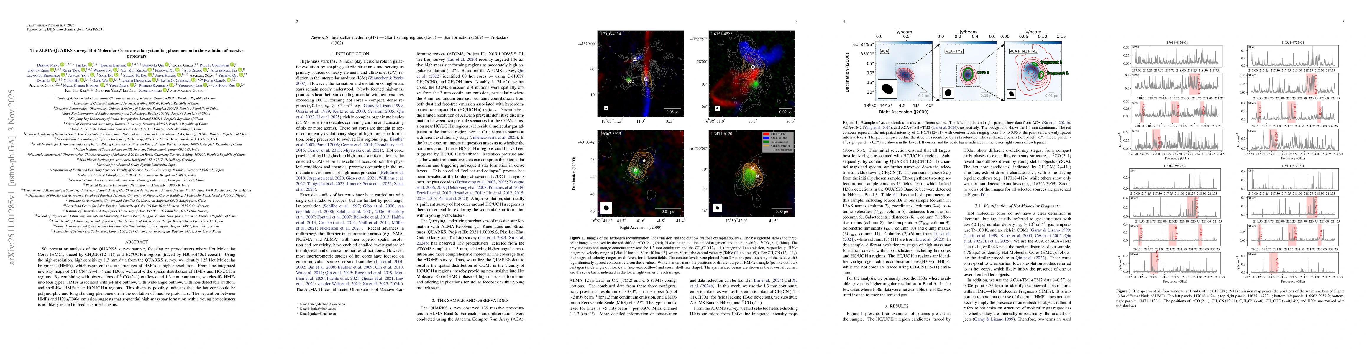 Thumbnail for The ALMA-QUARKS survey: Hot Molecular Cores are a long-standing phenomenon in the evolution of massive protostars