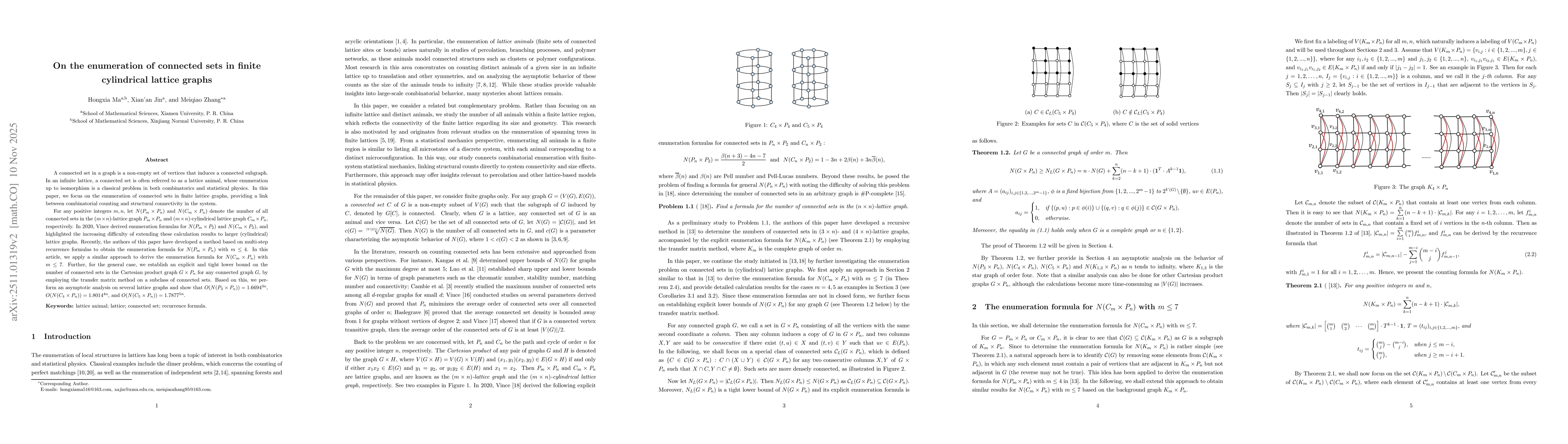 Thumbnail for On the enumeration of connected sets in finite cylindrical lattice graphs