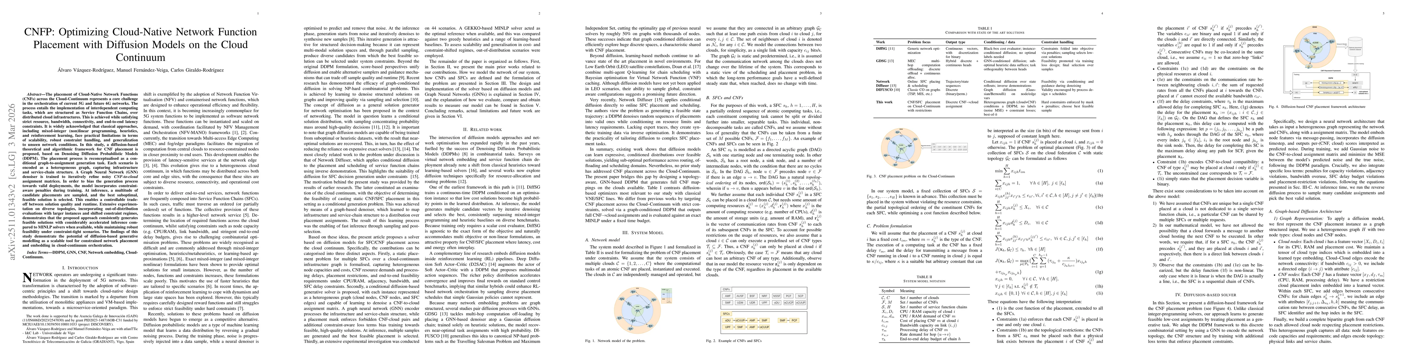 Thumbnail for CNFP: Optimizing Cloud-Native Network Function Placement with Diffusion Models on the Cloud Continuum
