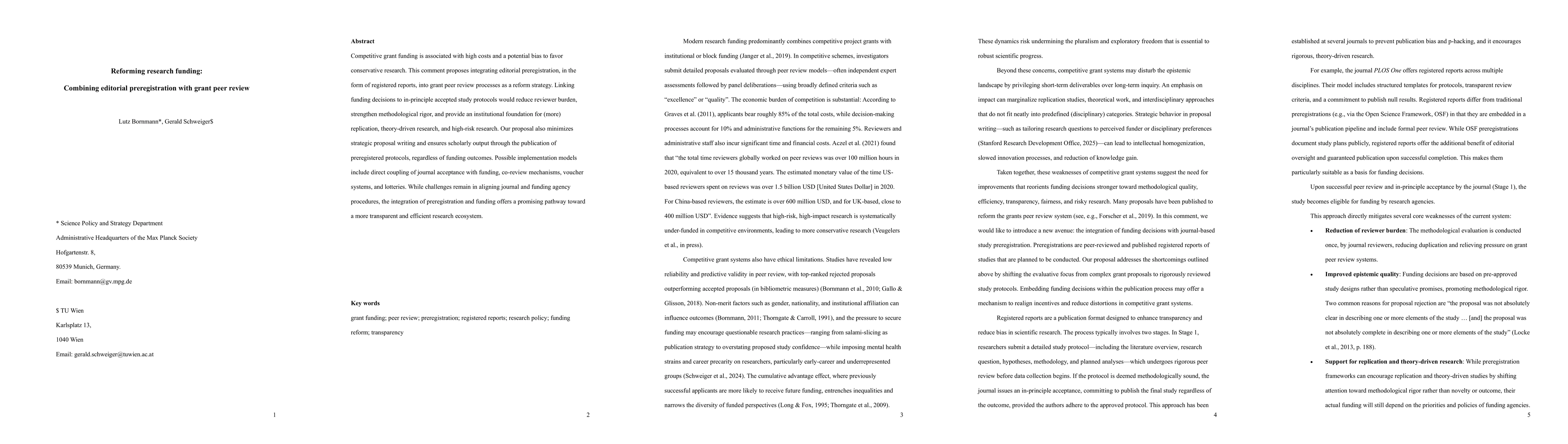 Thumbnail for Reforming research funding: Combining editorial preregistration with grant peer review