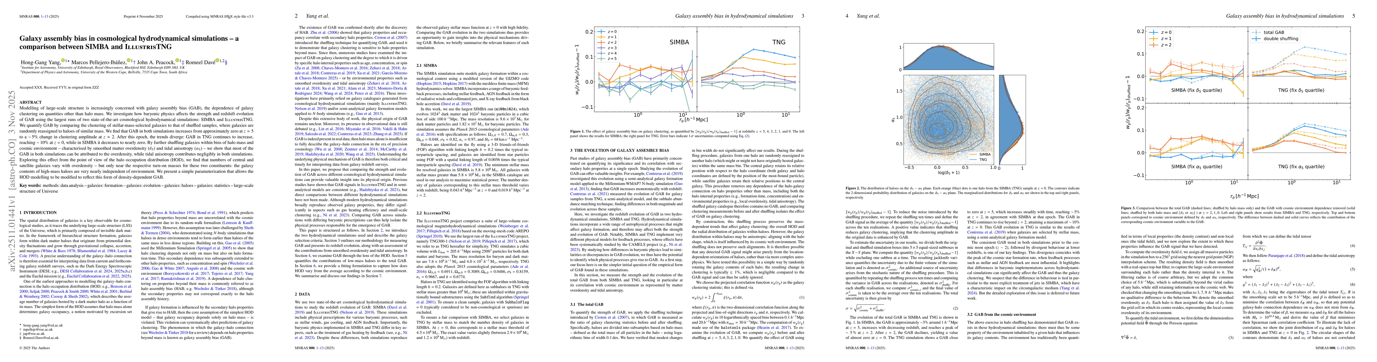 Thumbnail for Galaxy assembly bias in cosmological hydrodynamical simulations: a comparison between SIMBA and IllustrisTNG
