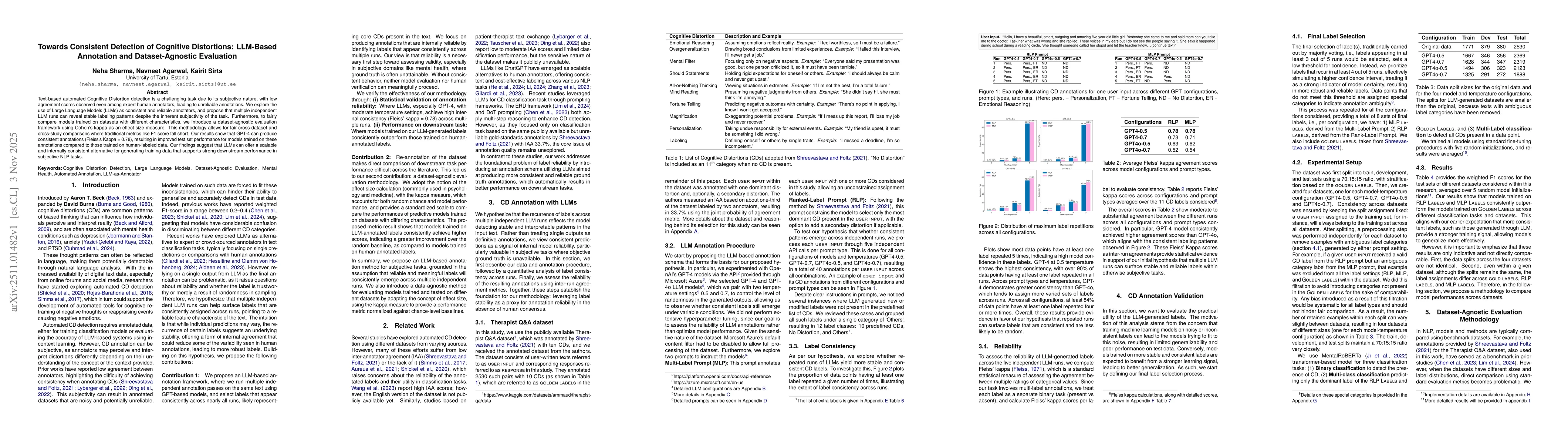 Thumbnail for Towards Consistent Detection of Cognitive Distortions: LLM-Based Annotation and Dataset-Agnostic Evaluation