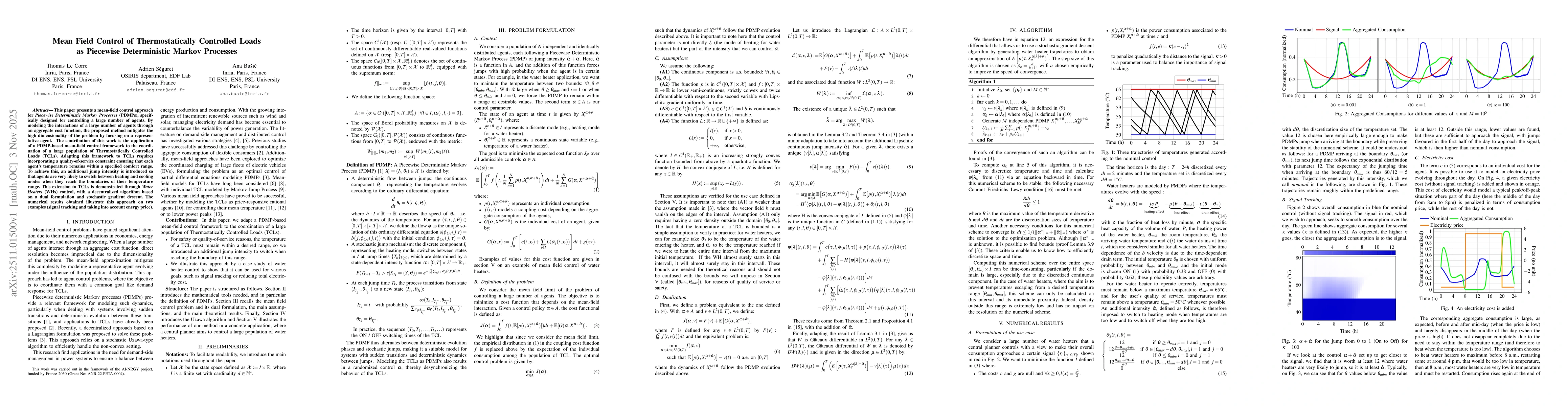 Thumbnail for Mean Field Control of Thermostatically Controlled Loads as Piecewise Deterministic Markov Processes