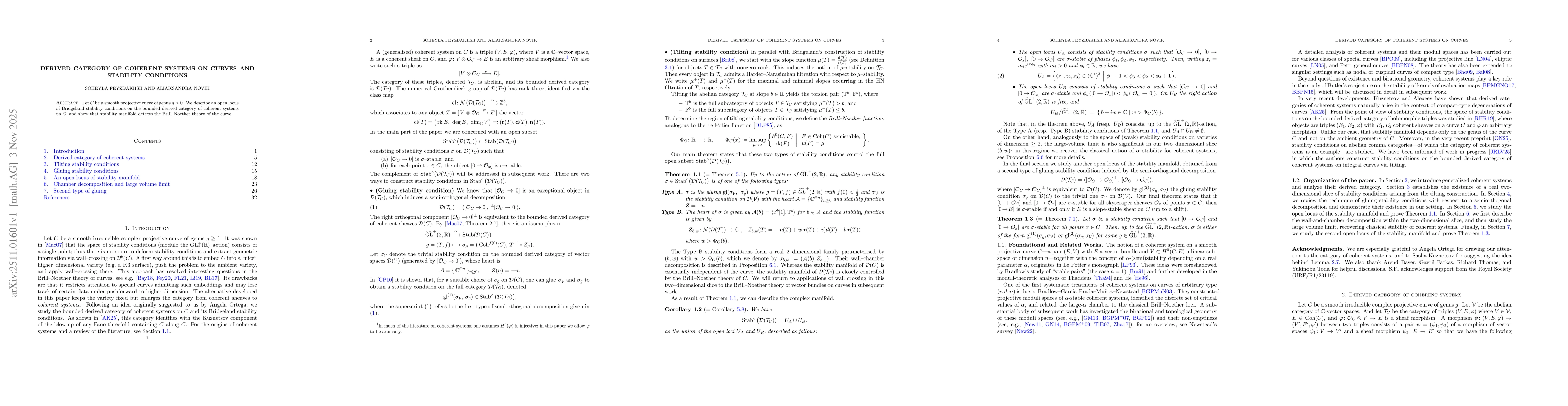 Thumbnail for Derived category of coherent systems on curves and stability conditions