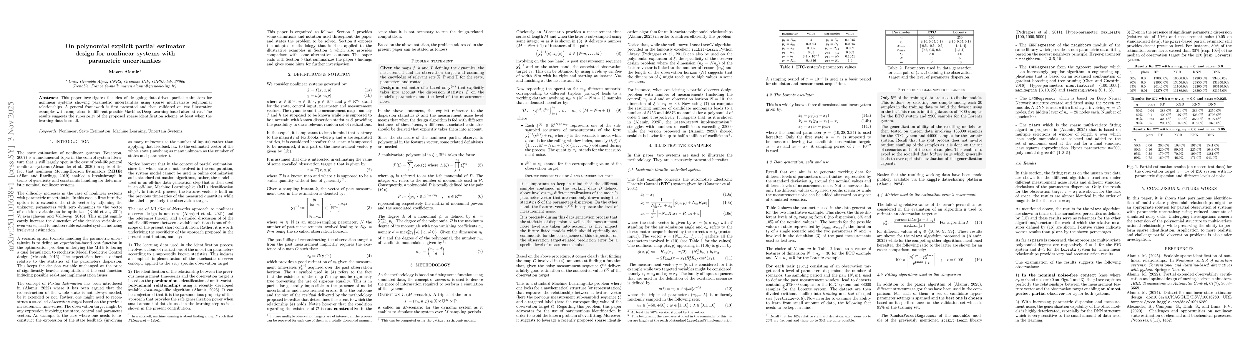 Thumbnail for On polynomial explicit partial estimator design for nonlinear systems with parametric uncertainties