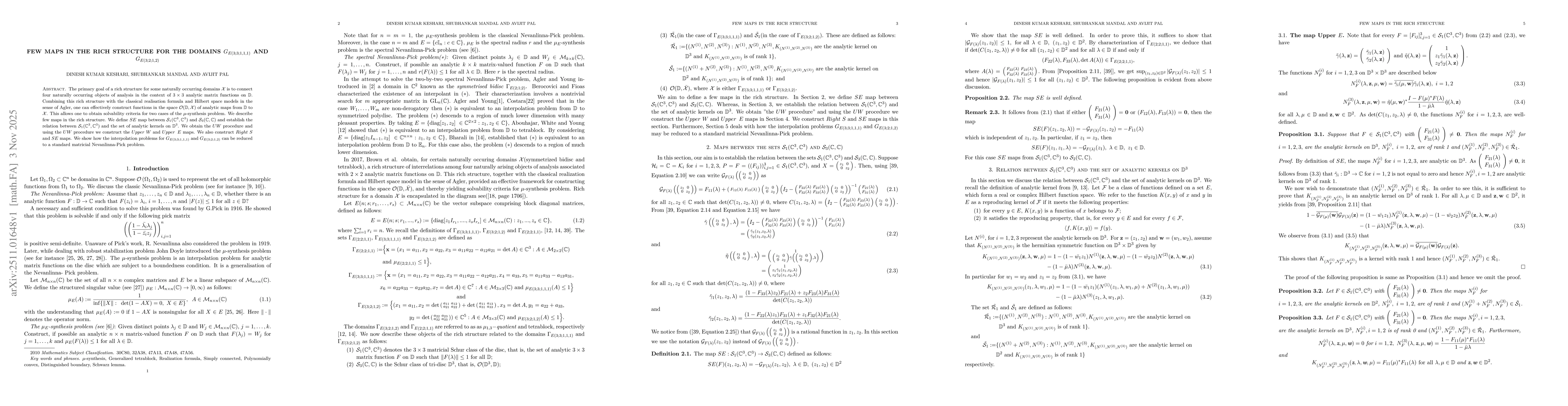 Thumbnail for Few maps in the rich structure for the domains $G_{E(3;3;1,1,1)}$ and $G_{E(3;2;1,2)}$