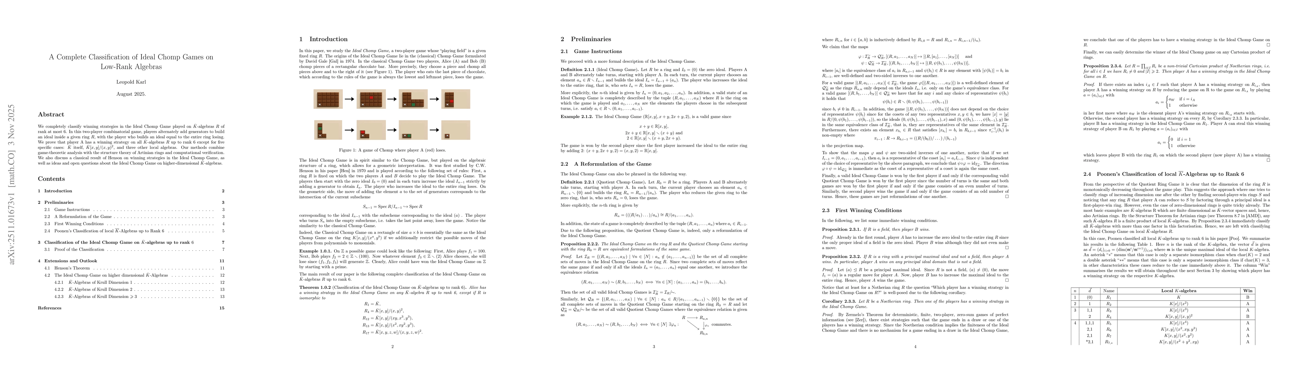 Thumbnail for A Complete Classification of Ideal Chomp Games on Low-Rank Algebras