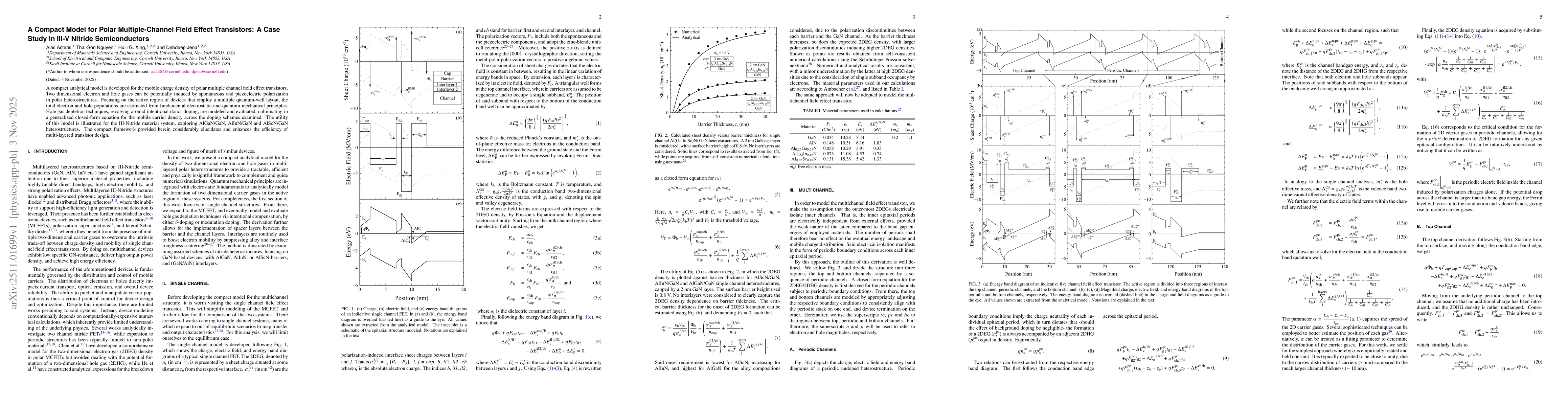 Thumbnail for A Compact Model for Polar Multiple-Channel Field Effect Transistors: A Case Study in III-V Nitride Semiconductors