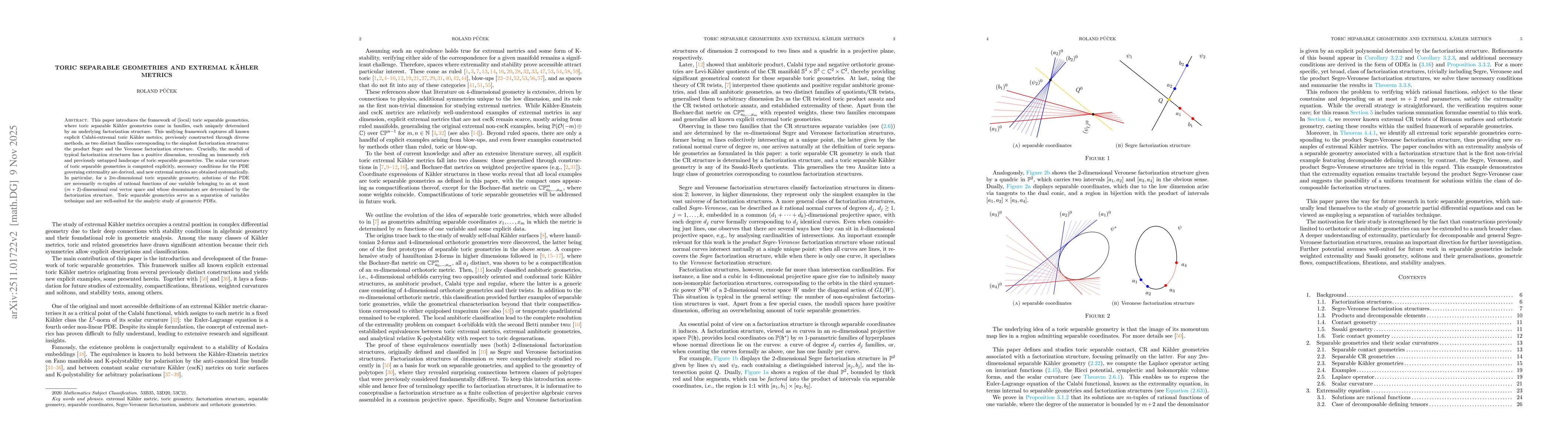Thumbnail for Toric separable geometries and extremal Kähler metrics
