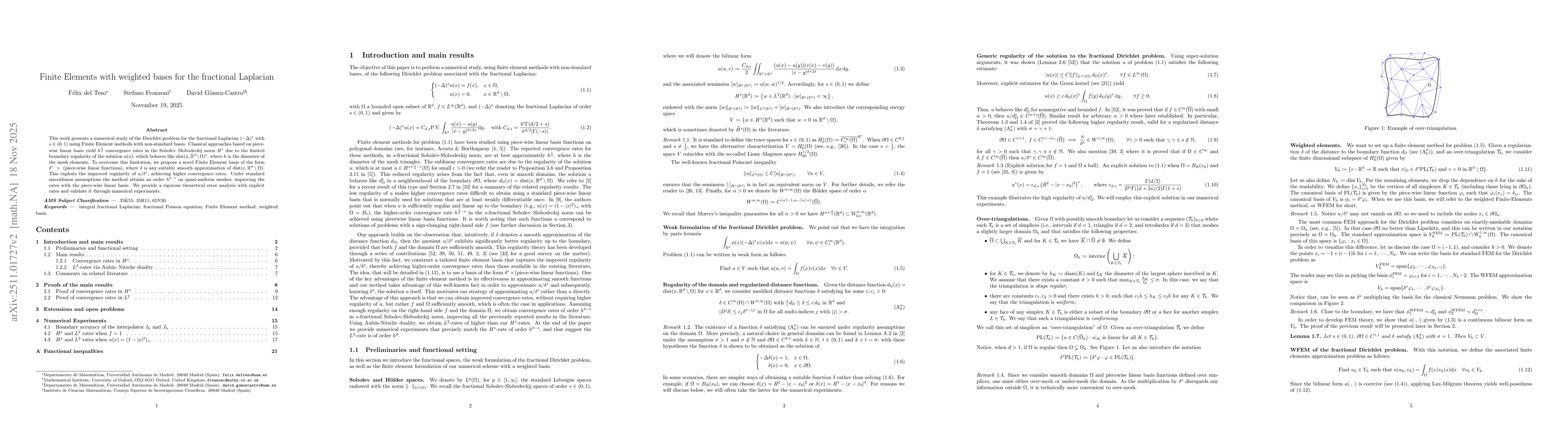 Thumbnail for Finite Elements with weighted bases for the fractional Laplacian