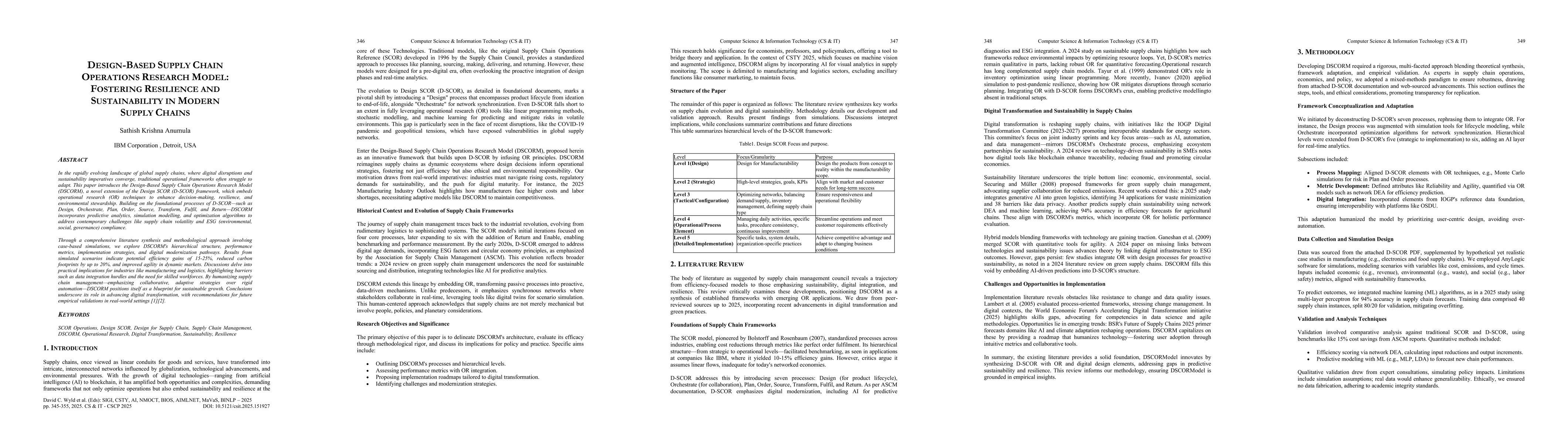 Thumbnail for Design-Based Supply Chain Operations Research Model: Fostering Resilience And Sustainability In Modern Supply Chains